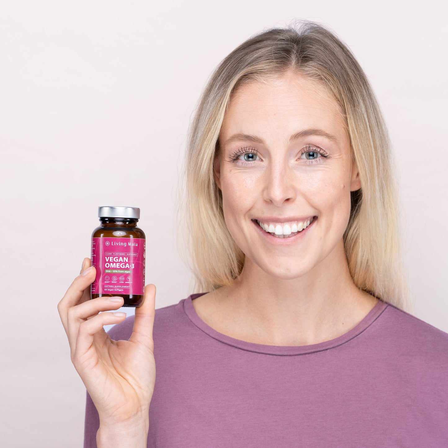 Vegan Omega-3 DHA+EPA from Algae – Brain & Heart Support (64 Softgels)