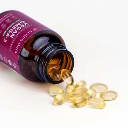 Vegan Omega-3 Softgels | 2-Pack (128 Softgels, 64 per Bottle)